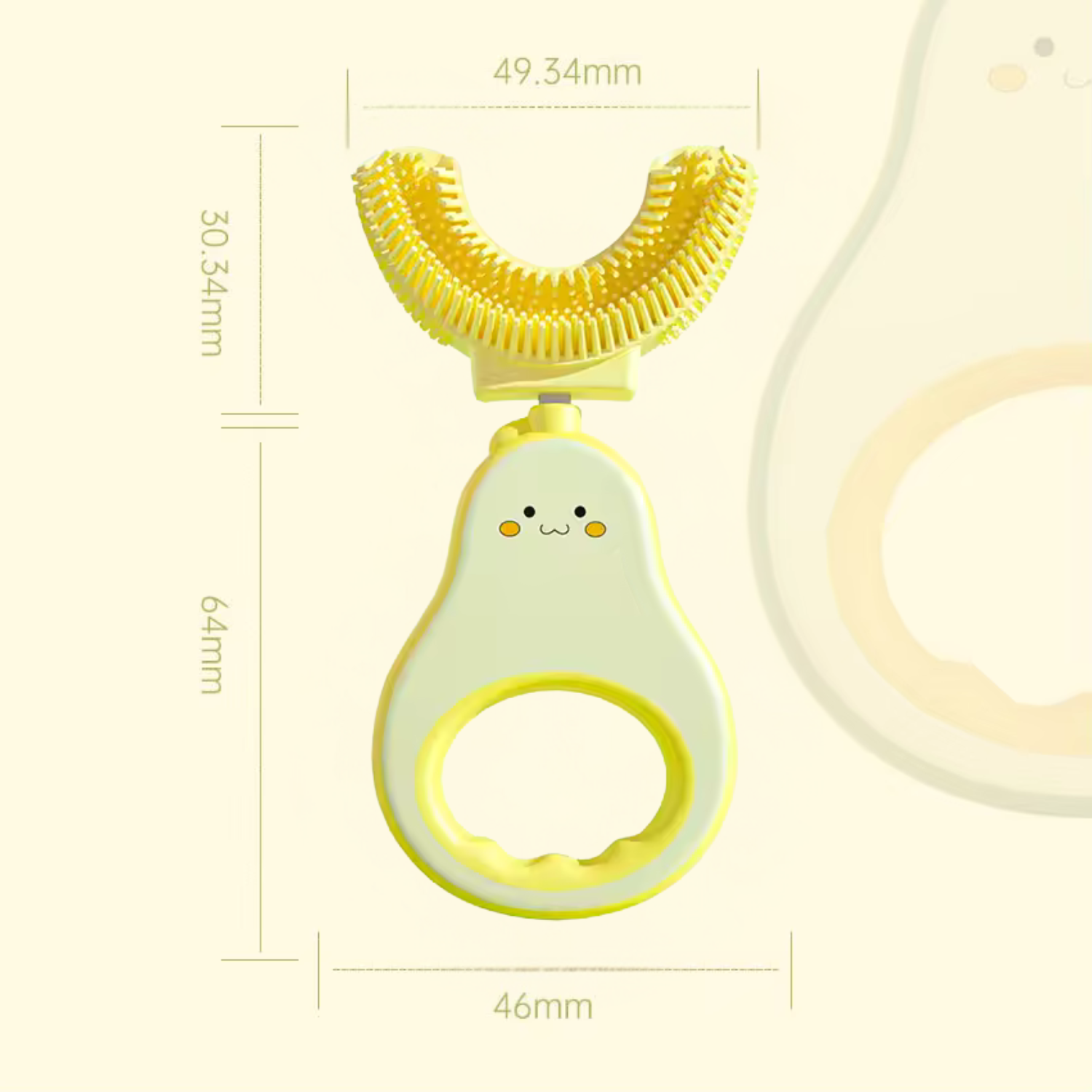 Avocado U-Shaped Toothbrush