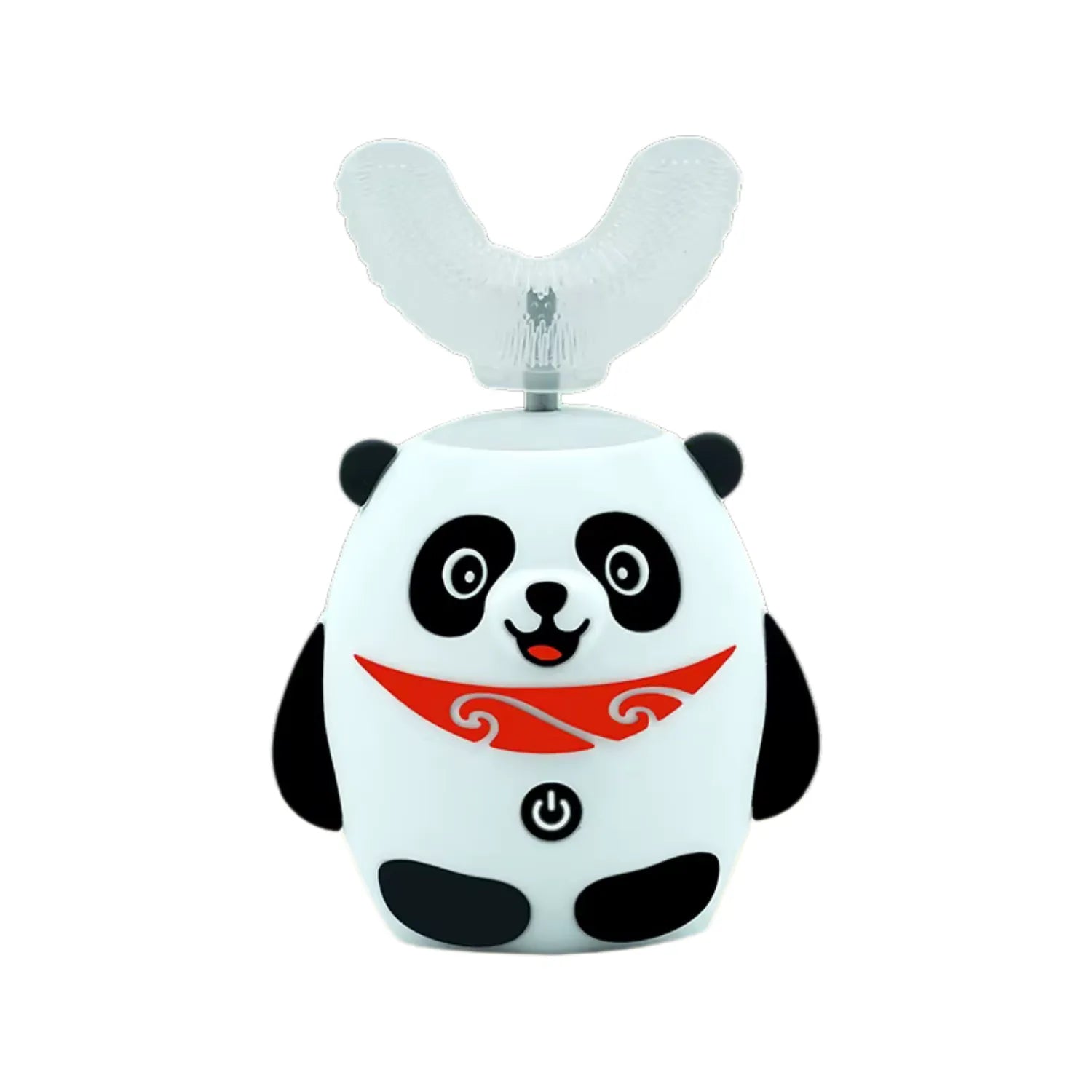 Panda U-shape kids electric toothbrush with soft silicone bristles for gentle 360 degree cleaning and daily oral care