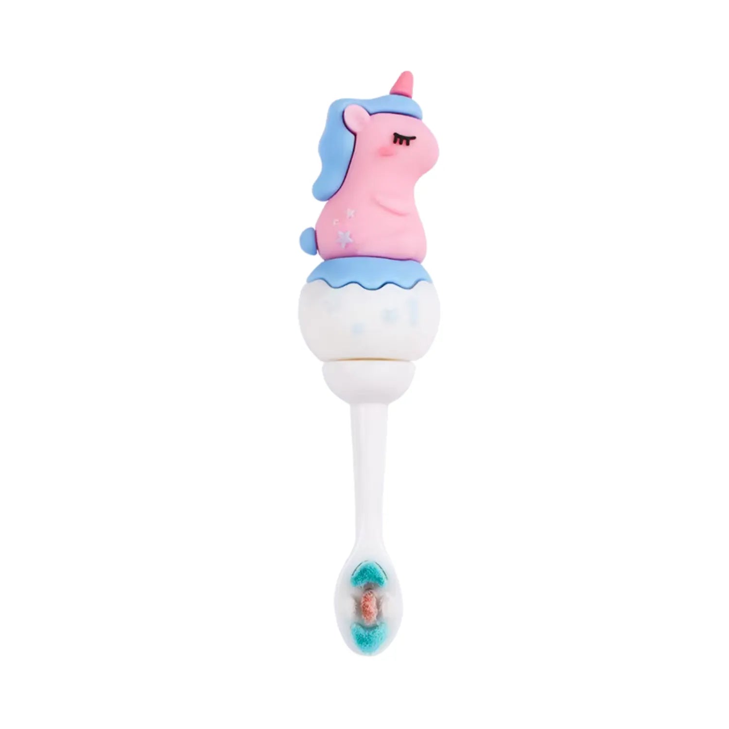 Unicorn kids toothbrush with soft bristles and easy grip handle for fun daily brushing routines