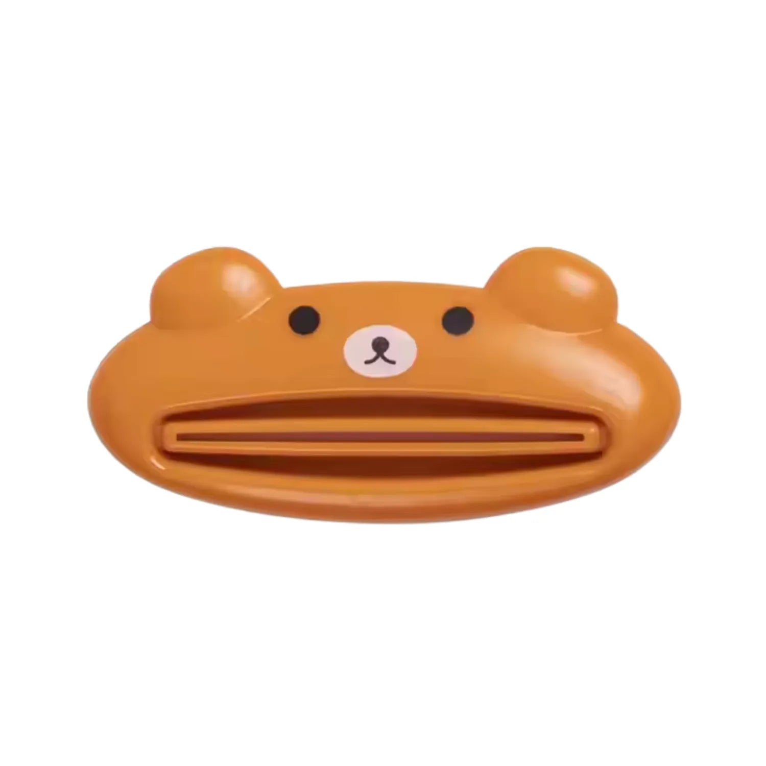 Bear kids toothpaste squeezer designed to make brushing fun and help reduce wasted toothpaste