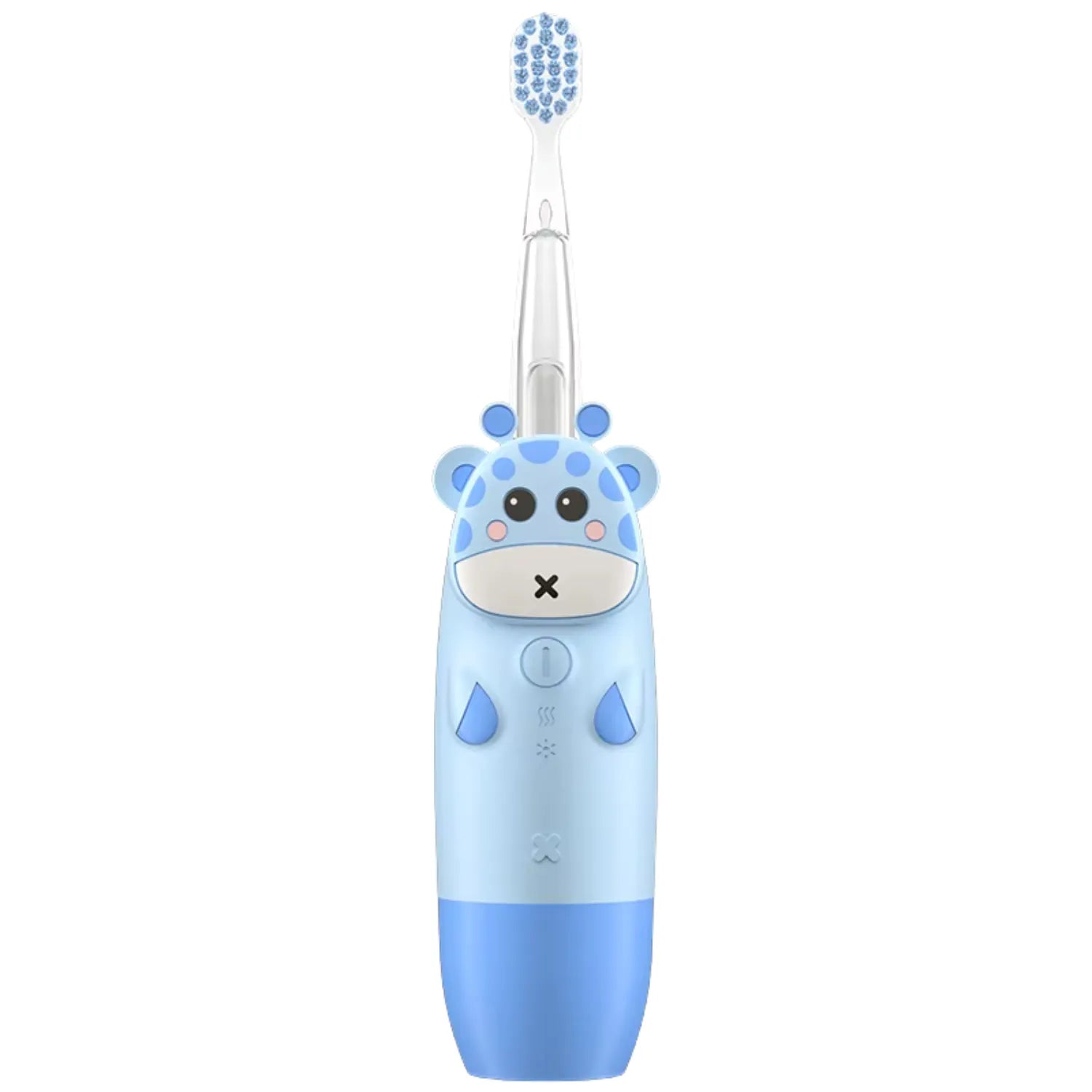 Blue giraffe LED kids electric toothbrush with child friendly design and gentle sonic brushing for daily oral care