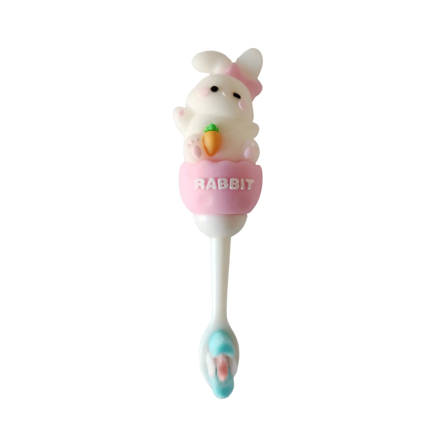 Bunny kids toothbrush with ultra soft bristles and easy grip handle for fun daily brushing routines