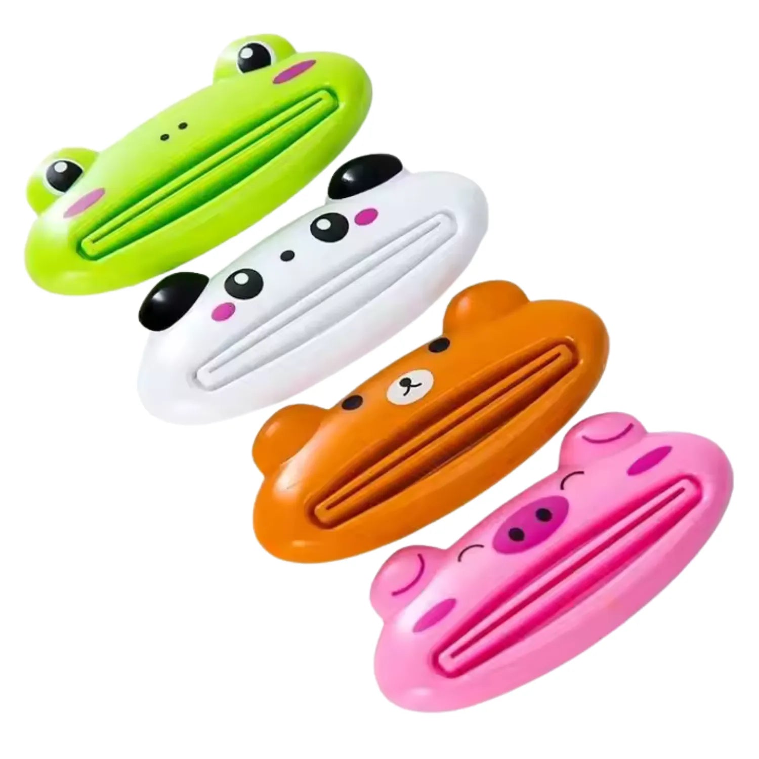 Kids toothpaste squeezer with cute animal design helping children squeeze toothpaste easily and reduce waste