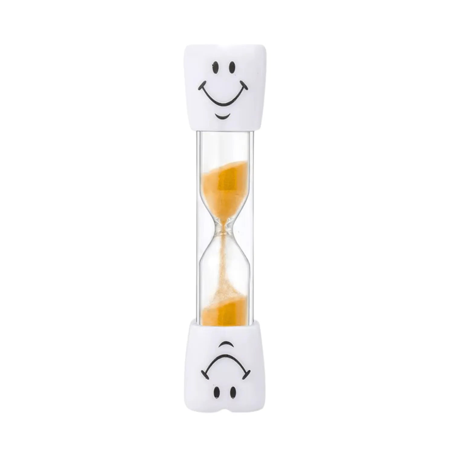 Orange 2 minute kids brushing sand timer for fun tooth brushing and healthy oral care habits
