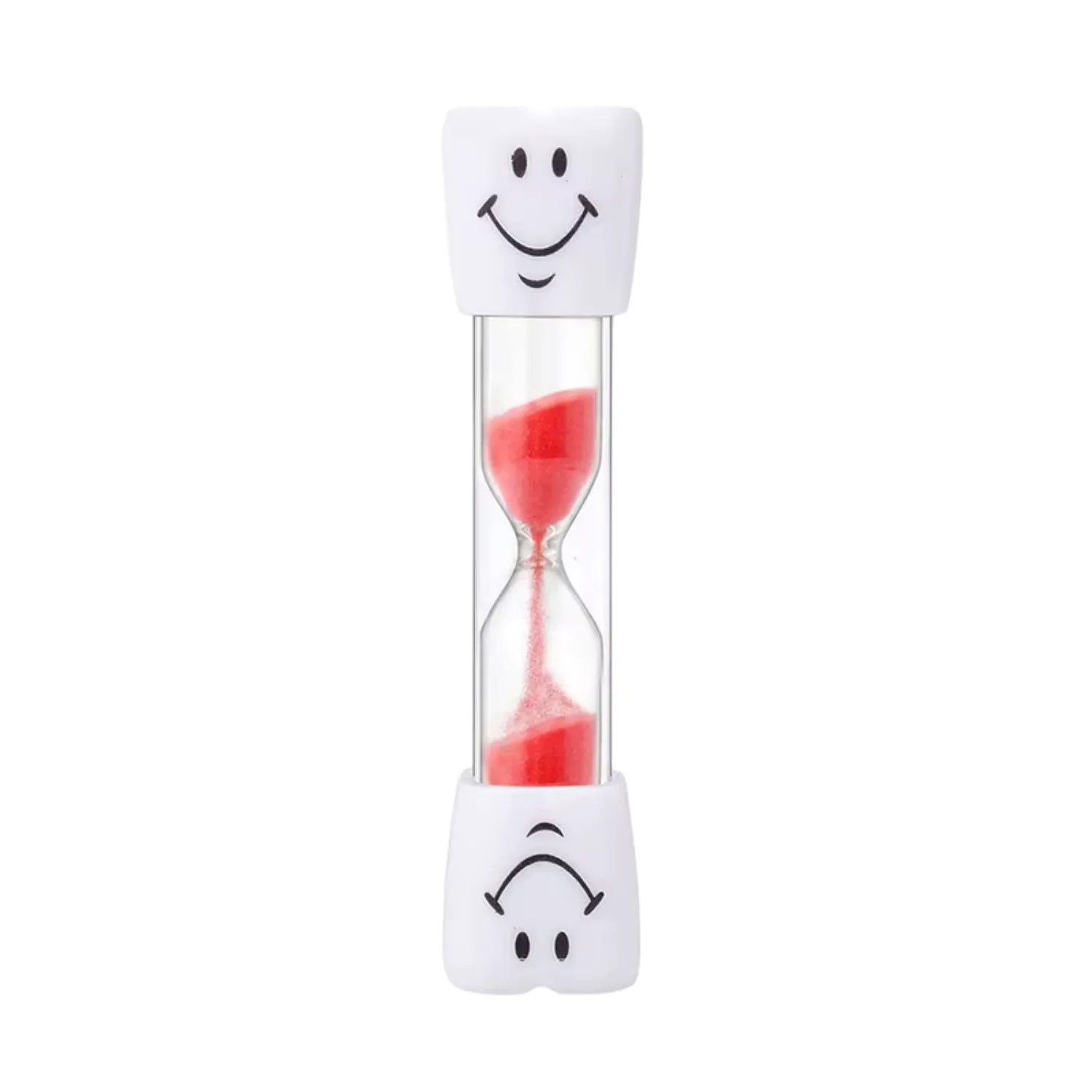 Red 2 minute kids brushing sand timer helping children brush teeth for the correct dentist recommended time